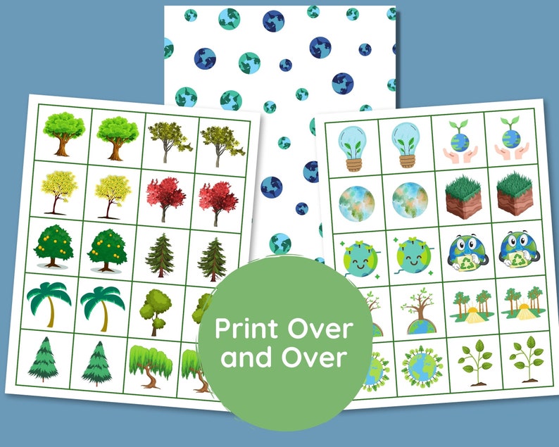 Earth Day Memory Game Printable PDF - Etsy