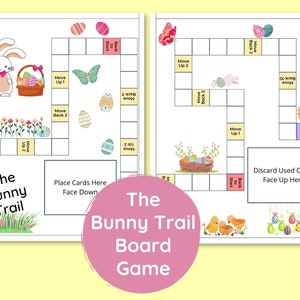 The Bunny Trail Board Game Easter Printable PDF