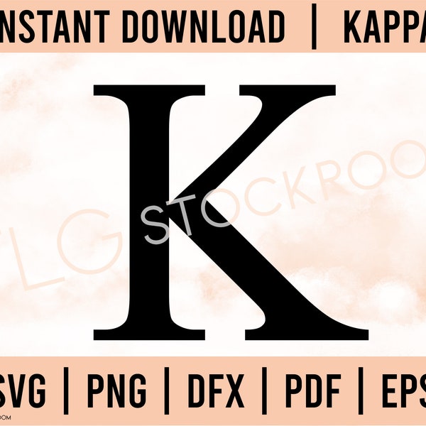 Greek Letter Download, Kappa Instant Download, SVG, PNG, Kappa Greek Letter, Greek Letter SVG, Kappa