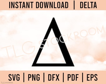 Delta Greek Letter Download: SVG, PNG, Cricut, Silhouette Files