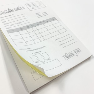 Receipt Book, Monogram Order Form, Order Form Pad, Custom Order Form, Custom Order Form, NCR Form, NCR Monogram Form