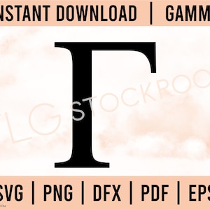 Griechischer Buchstabe Download, Gamma Instant Download, SVG, PNG, Gamma HTV Datei, Gamma Symbol, Gamma