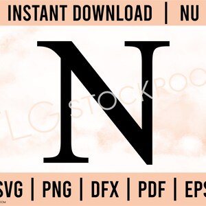 Descarga de letras griegas, Descarga instantánea Nu, SVG, PNG, Letra griega Nu, Letra griega SVG, Nu