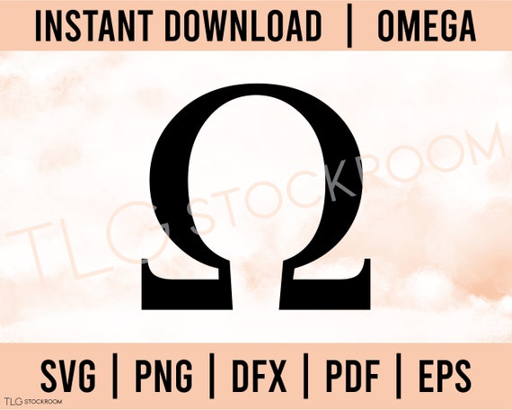 Greek Letter Download Omega Instant Download SVG PNG Omega HTV file Omega Symbol Omega