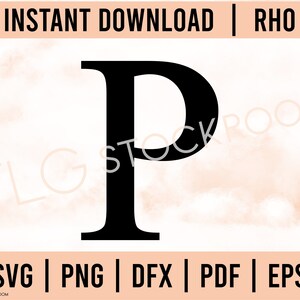 Descarga de letras griegas, Descarga instantánea Rho, SVG, PNG, Letra griega Rho, Letra griega SVG, Rho