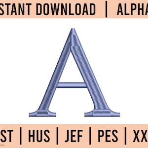 Descarga instantánea de bordado alfa, dst, hus, jef, pes, xxx, archivo de bordado, Alfa, letra griega digitalizada,