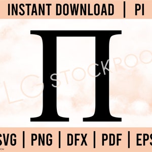 Descarga de letras griegas, Descarga instantánea Pi, SVG, PNG, Letra griega Pi, Letra griega SVG, Pi