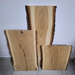 Real oak wood tree edge board with bark Your DIY project Side table Table Stool Clock Wall design Unique wood Wooden board Wooden board