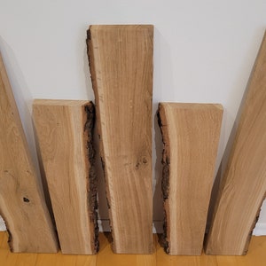 Eiche Echtholz Baumkanten Brett mit Rinde für Dein DIY Projekt ...