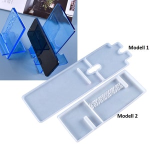 Silicone mold mobile phone holder smartphone stand perfect for epoxy resin and other casting projects two different designs