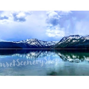 Fallen Leaf Lake Panoramic, Lake Tahoe, South Lake Tahoe, Downloadable, Photography, Instant Download, Wall Art