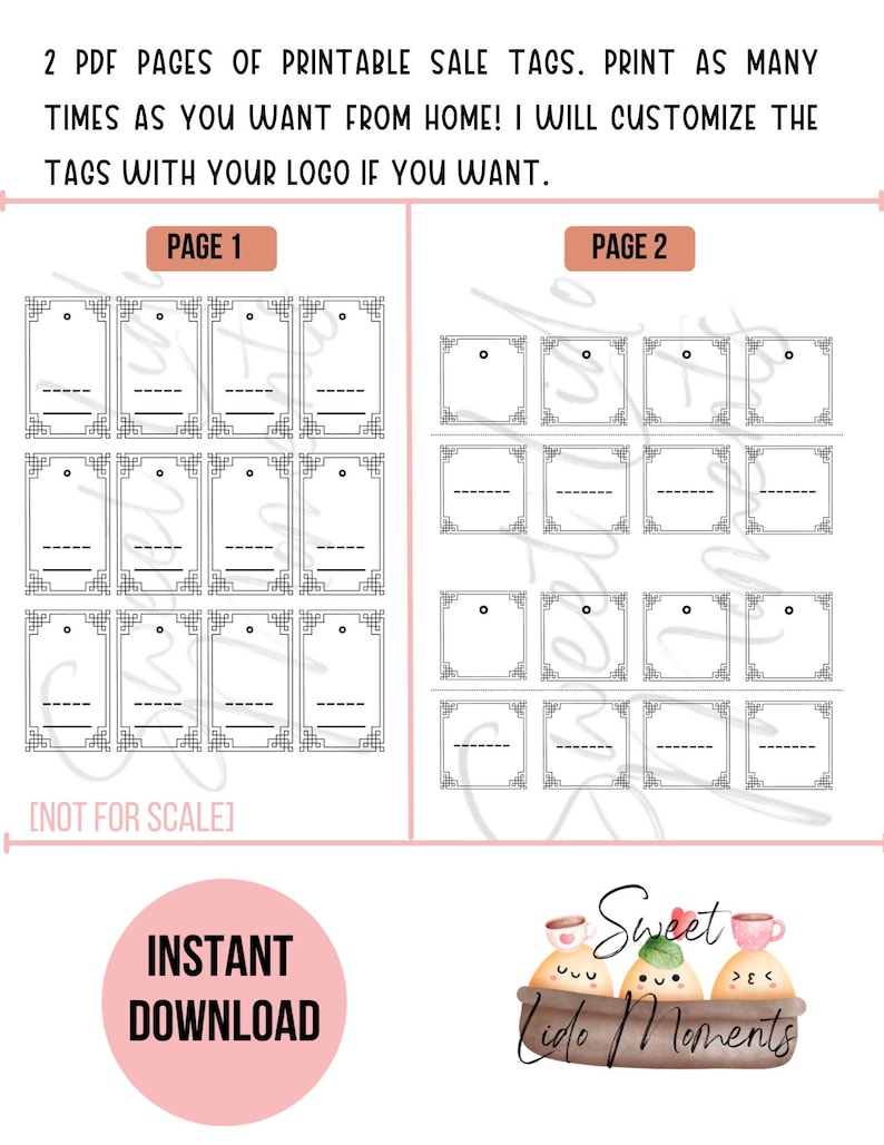 PRINTABLE Price Tags, 20 Count, Hang Tags, Sale Tags, Sale Tags ...