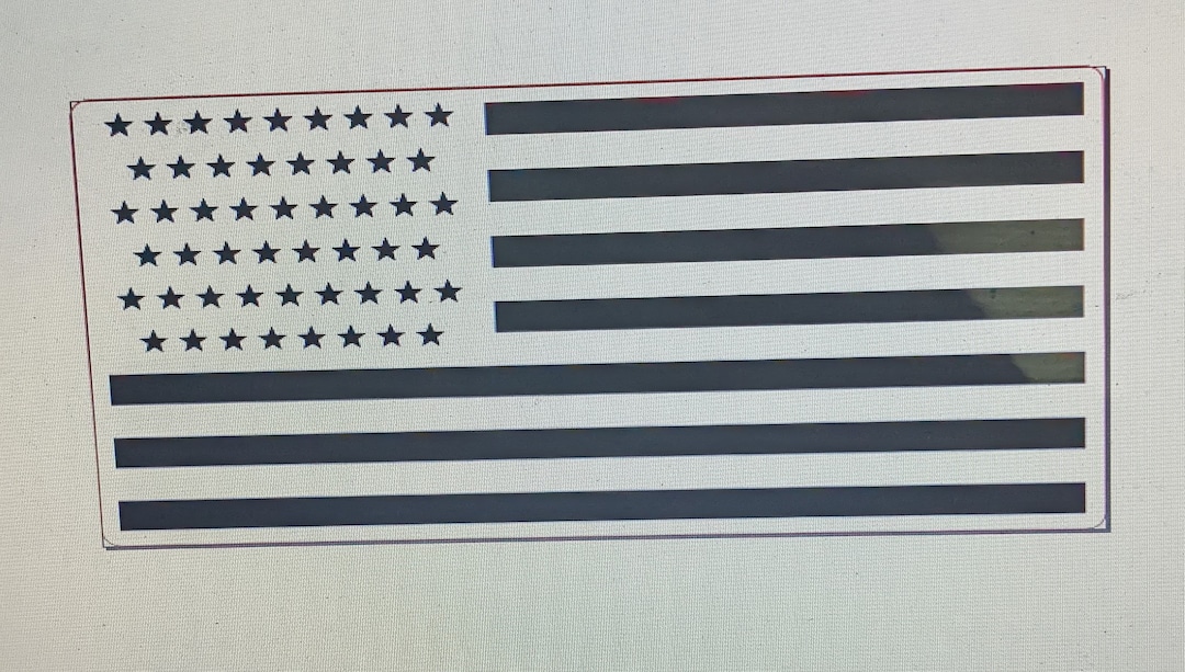 US Flag Svg File Added My Lightburn File. Etsy