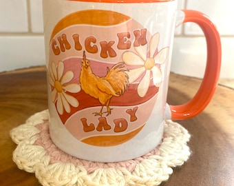 Groovy Chicken Lady mug