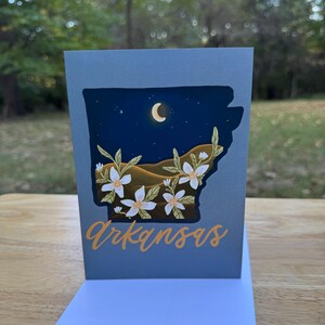 Arkansas Night Greeting Card- Blank Inside