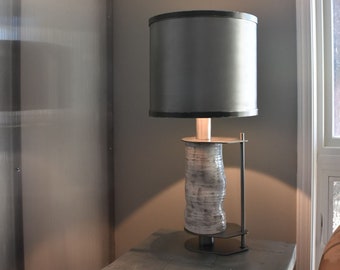 Industrial Birch Bark Inspired Lamp