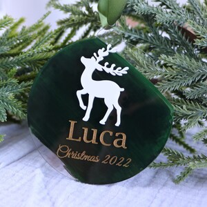 Acryl Weihnachtsanhänger | Personalisiertes Weihnachtsgeschenk |Acryl Ornament| Moderne Weihnachtsschmuck | Personalisierte Weihnachtsverzierung