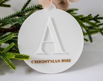 Modern minimalist Christmas ornament | Personalized Christmas ornament | Christmas gift ornament | Acrylic ornament