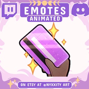Emote de cartão de crédito animado e estático | Emote de meme para bate-papo e transmissão do Twitch | Emotes animados para Twitch + Discord | Emotes animados do Twitch