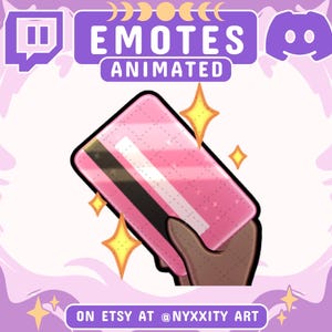Emote carta di credito animata e statica / Emote meme per chat e streaming di Twitch / Emote animate per Twitch + Discord / Emote animate di Twitch