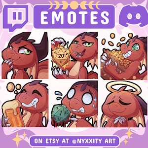 Red Dragon DnD Emotes: Twitch, Discord, YouTube (Digital Download)