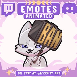 Animated + Static Wolf Twitch Emotes | Instant Download | Cool Custom Emojis for Streamers | Wolf Emotes for Discord, Youtube and Twitch