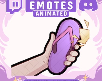 Animated + Static Chancla Twitch Emote and Discord Emote - Animated Twitch Emotes - Funny Meme Twitch Emotes for Discord
