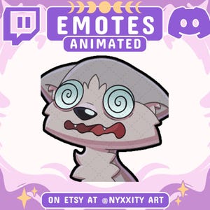 Animated + Static Wolf Twitch Emotes | Instant Download | Cool Custom Emojis for Streamers | Wolf Emotes for Discord, Youtube and Twitch