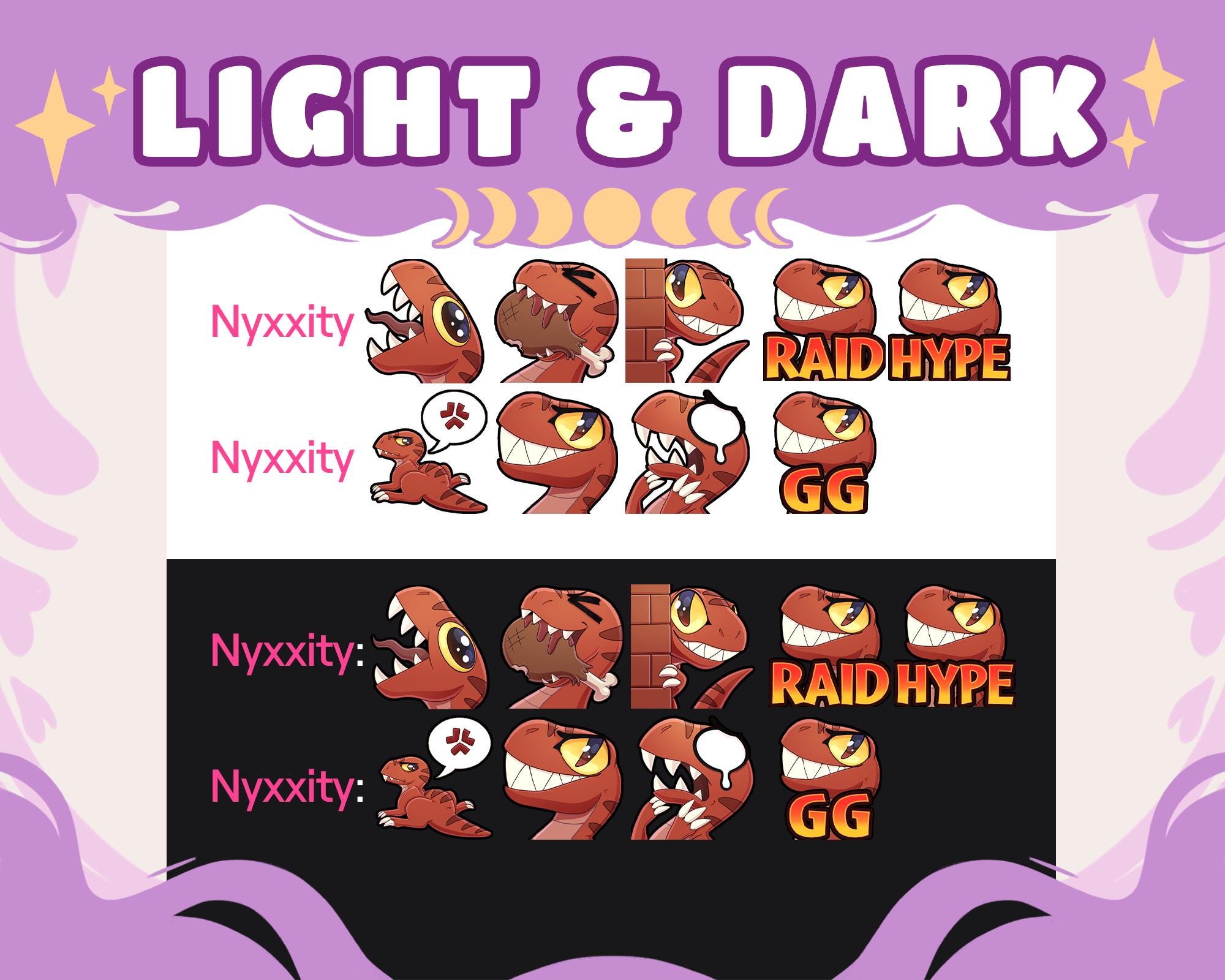 Raptor Emotes | Red Raptor Emotes for Twitch & Discord | Dinosaur Emote ...