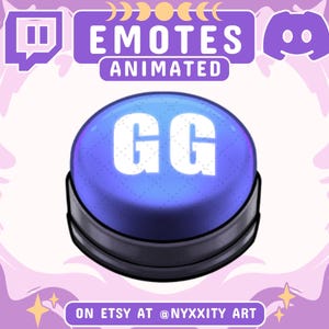 Animated & Static GG Button | Meme Emote for Chat and Stream | Animated Emotes for Twitch, Discord | Twitch Emotes Animated