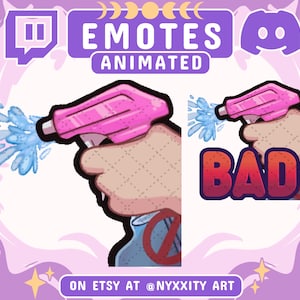 Emote animata per Twitch con flacone spray: divertenti meme (download digitale)