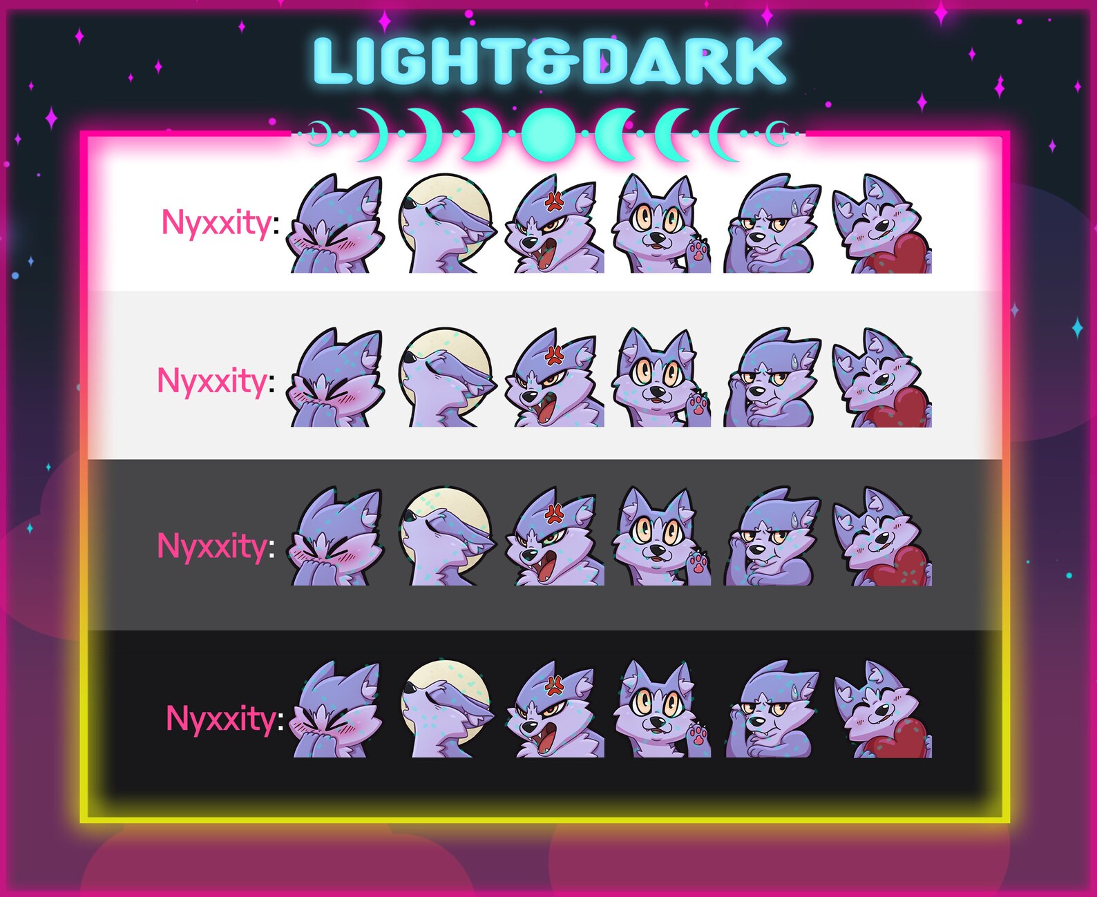 Blue Wolf Twitch and Discord Emotes 6 Cool Emojis for - Etsy