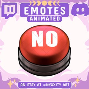 Animated & Static NO Button | Meme Emote for Chat and Stream | Animated Emotes for Twitch, Discord | Twitch Emotes Animated