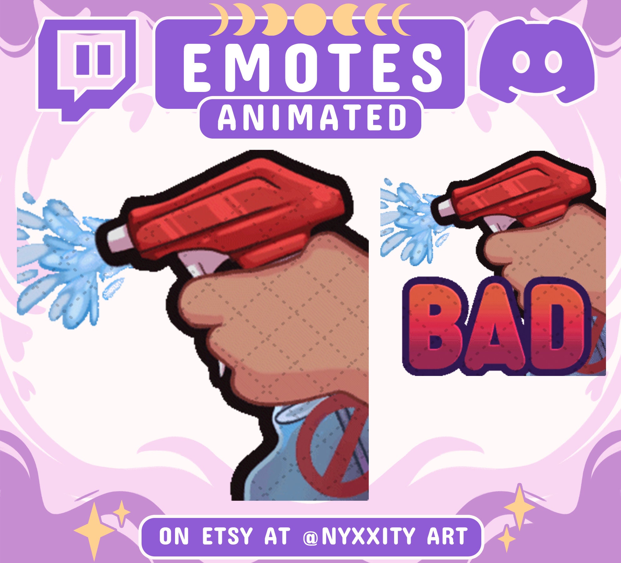 Spray Emote, BAD Emote, Twitch Emote, Just Chatting Emote, Discord Emoji,  Discord Emote, Spray Bottle Emote