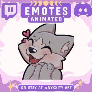 Animated + Static Wolf Twitch Emotes | Instant Download | Cool Custom Emojis for Streamers | Wolf Emotes for Discord, Youtube and Twitch