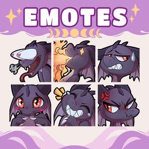 Dragon Twitch Emotes | Black Dragon Emote Pack | Funny Discord Emotes | Fantasy RPG Emoji Set | Dungeons and Dragons Dragon Emote Bundle