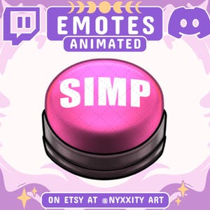 Animated & Static SIMP Button | Meme Emote for Chat and Stream | Animated Emotes