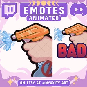 Emote animata di Twitch con flacone spray: meme divertente (download digitale)