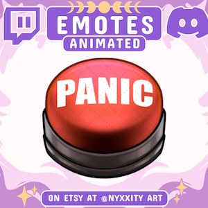 Animated & Static PANIC Button | Meme Emote for Chat and Stream | Animated Emotes for Twitch, Discord | Twitch Emotes Animated