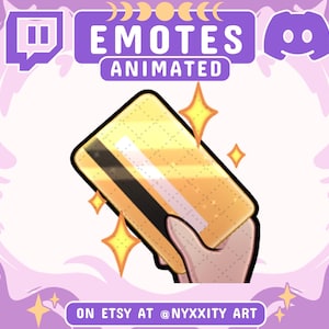 Animiertes & Statisches Kreditkarte Emote | Meme Emote für Twitch Chat und Stream | Animierte Emotes für Twitch + Discord | Twitch Emotes Animiert