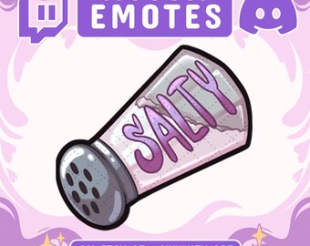 Salty Twitch Emote | Funny Emoji for Streamer Youtube and Discord | Funny Salty Emote perfect for any Stream Community | Meme Emote
