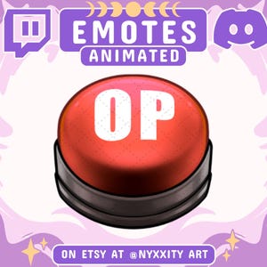 Animated & Static OP Button | Meme Emote for Chat and Stream | Animated Emotes for Twitch, Discord | Twitch Emotes Animated
