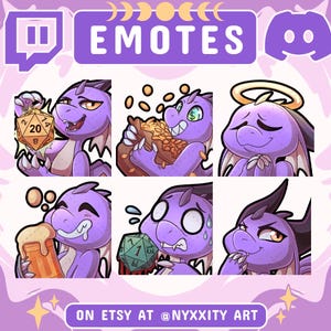Blue Dragon Emotes Set: DnD Twitch, Discord, Kick, Youtube (Digital Download)