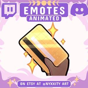 Animiertes & Statisches Kreditkarte Emote | Meme Emote für Twitch Chat und Stream | Animierte Emotes für Twitch + Discord | Twitch Emotes Animiert