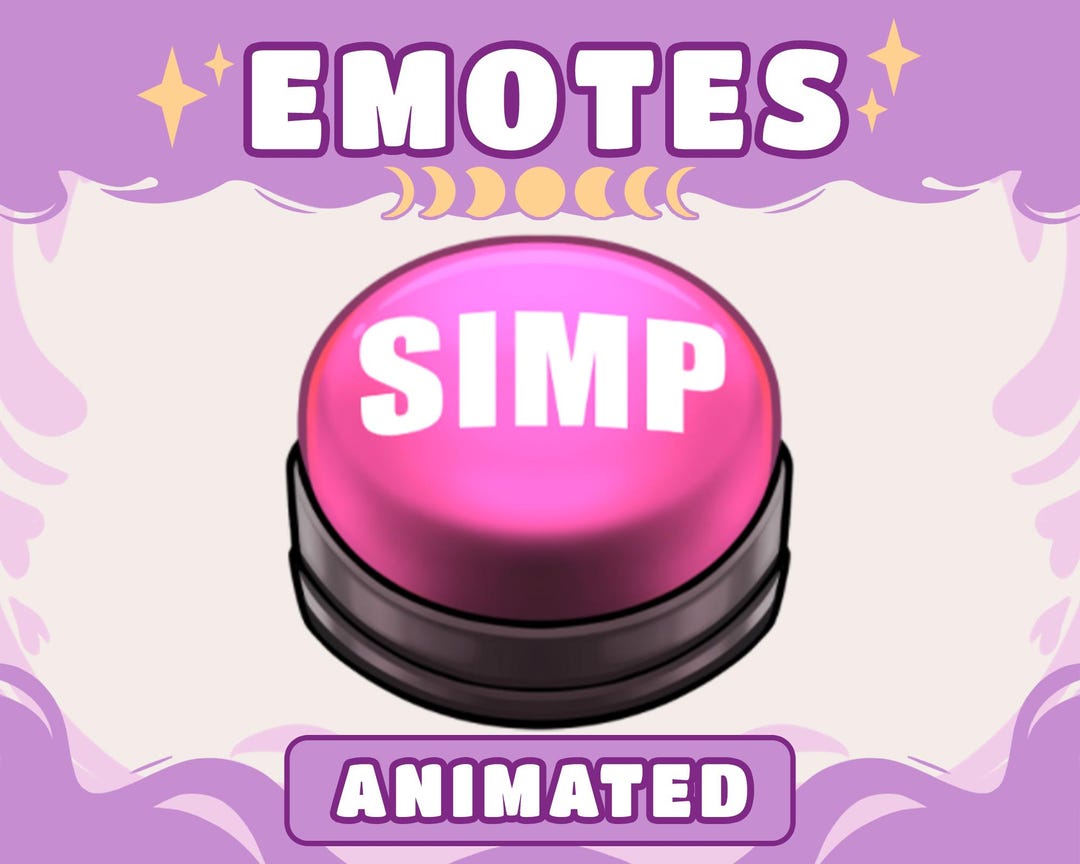 Animated Simp Button Emote | Simp Twitch Emote Button | Discord Stream ...