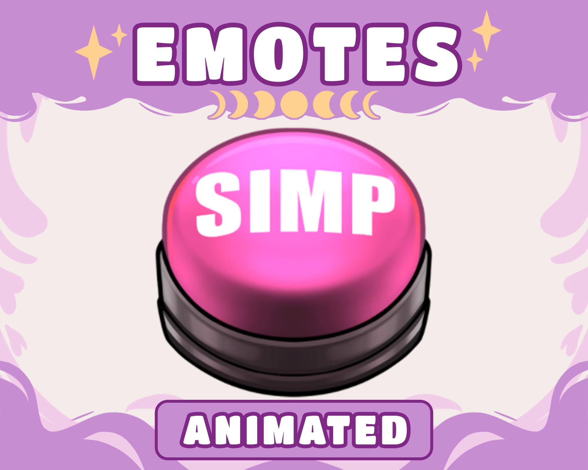 Animated Simp Button Emote | Simp Twitch Emote Button | Discord Stream ...