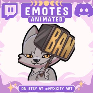 Animated + Static Wolf Twitch Emotes | Instant Download | Cool Custom Emojis for Streamers | Wolf Emotes for Discord, Youtube and Twitch