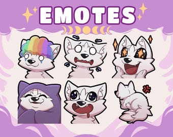 Wolf Twitch Emotes | Cool Emoji Set for Discord & Youtube (Digital Download)