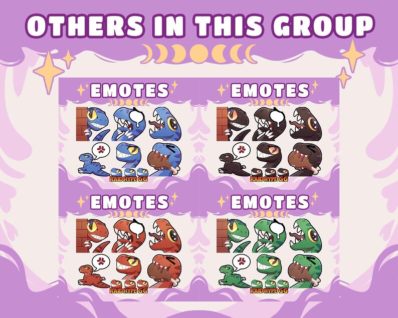 Raptor Emotes | Red Raptor Emotes for Twitch & Discord | Dinosaur Emote ...