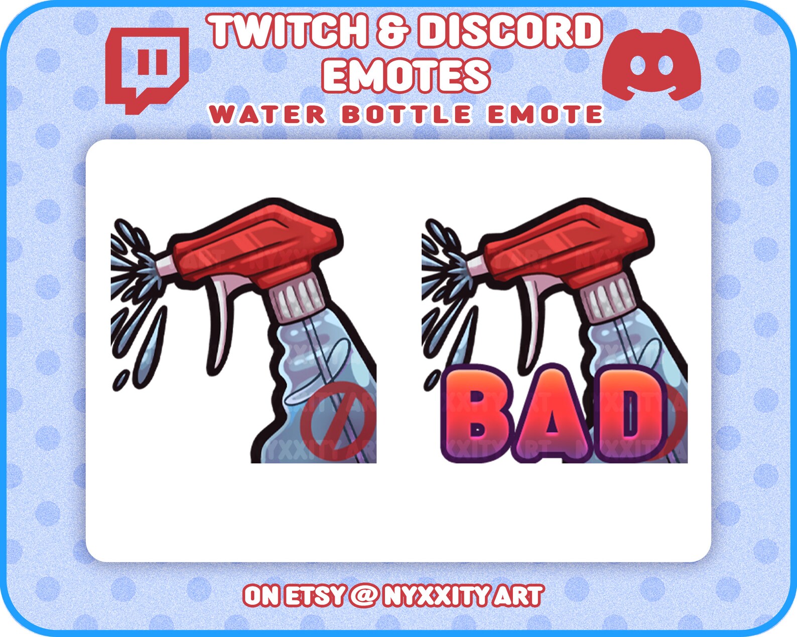 Spray Bottle Twitch Emote Funny Bad Spray Bottle Emote / Etsy